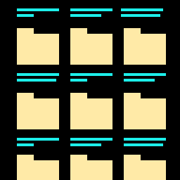 A folder being deleted